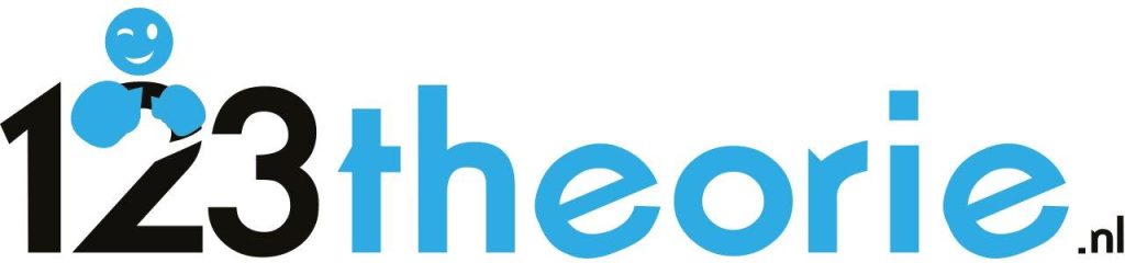 123-theorie logo voor de eendaagse autotheorie cursus met CBR examen